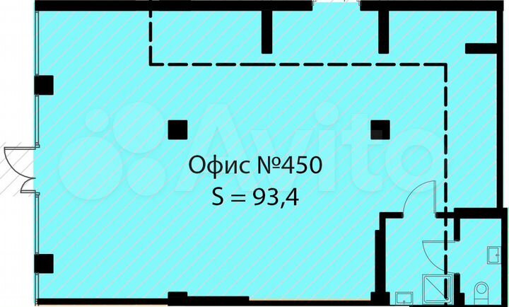 Торгово-офисное помещение, 93.4 м²
