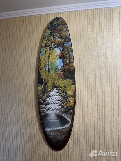 Картина панно из среза дерева