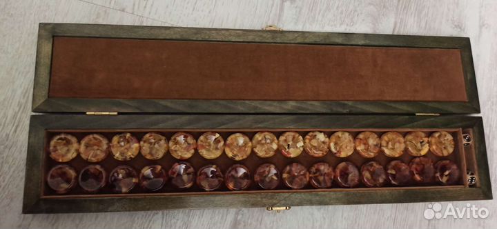 Фишки янтарные для игры в нарды или шашки