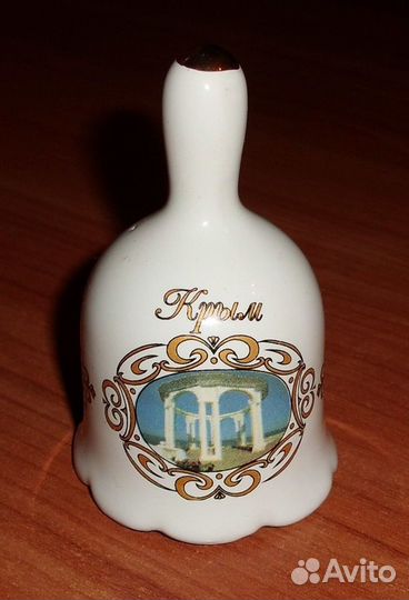 Колокольчик сувенирный фарфор Николаевка Крым 9 см