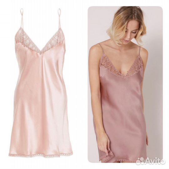 Шелковая ночная сорочка 46-48 simone perele