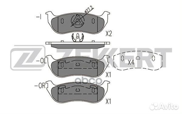 Колодки торм. диск. задн. Ford USA Explorer II