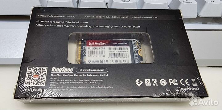 Новый ssd m2 2242 512gb