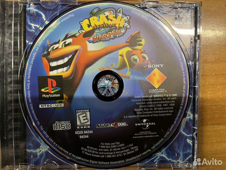 PS1 Crash Bandicoot Warped