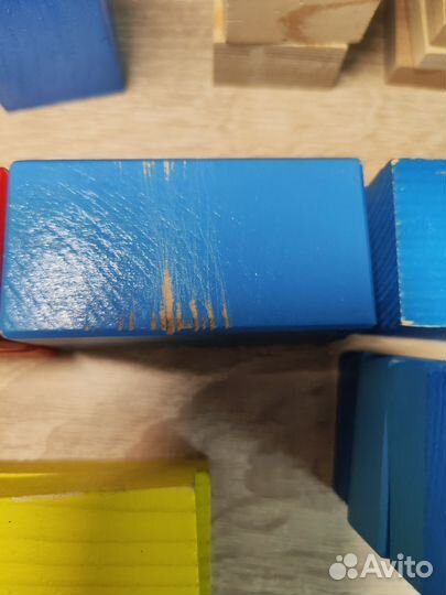 Деревянный конструктор кубики