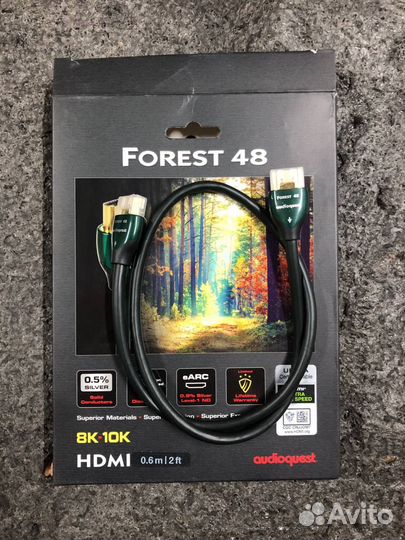 Hdmi кабель AudioQuest hdmi Forest 48G PVC 0.6m (а