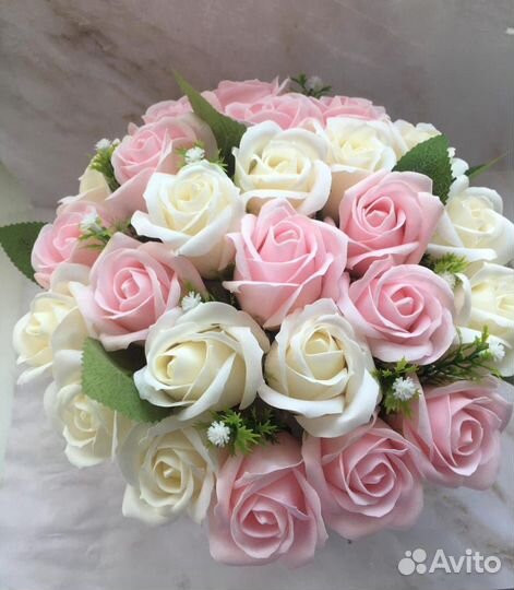 Букет из мыльных роз