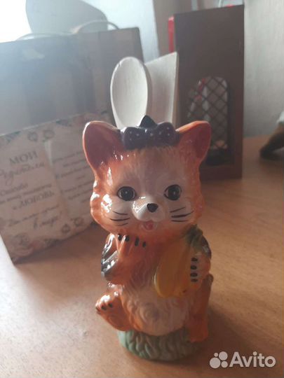 Кот фигурка под кух.принадлежности