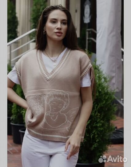 Новый жилет вязанный женский оверсайз 42-48 рр