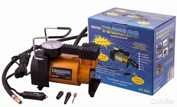 Компрессор автомобильный Торнадо 580Т