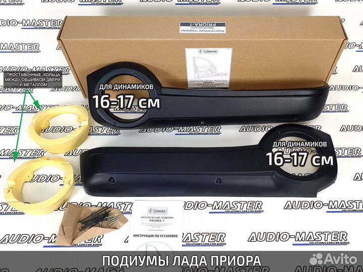 Подиумы Лада Приора (с карманом) 16 см Авто Соната