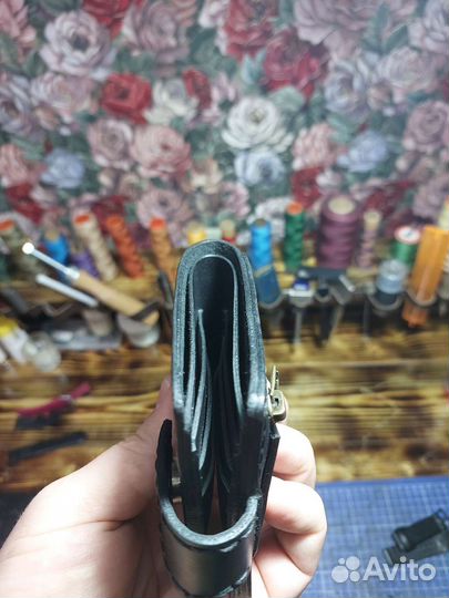 Кошелек мужской кожаный ручной работы