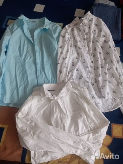 Рубашки мужские брендовые плюс джинсы 12-14 лет