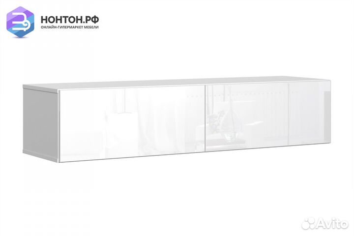 Тв-тумба somero белый / белый глянец