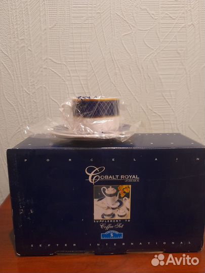 Фарфор чайная пара Кобальт Цептер 12 чайных пар