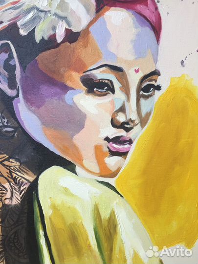 Картина маслом «Девушка с татуировкой»