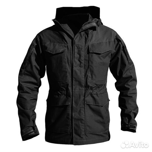 Куртка в стиле М65. Демисезонная. Чёрная