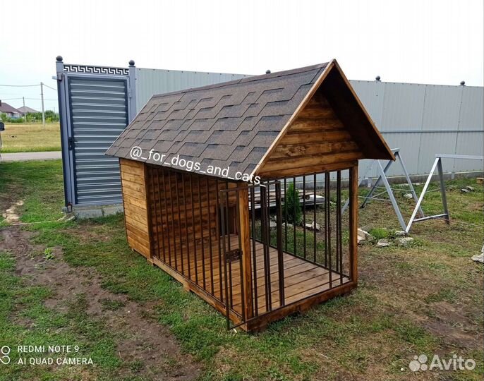 Вольер. Будка для собаки. Будка-вольер