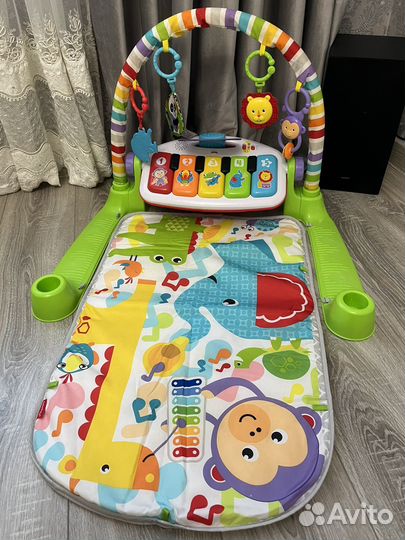 Детский игровой коврик,пианино fisher price