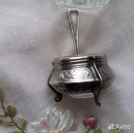 Солонка,мельхиор,ссср,винтаж,1969г