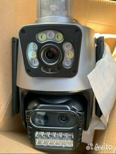 Wi-Fi камера видеонаблюдения 8мп icsee с зумом