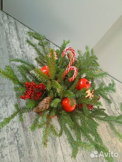 Новогодняя композиция с подсветкой