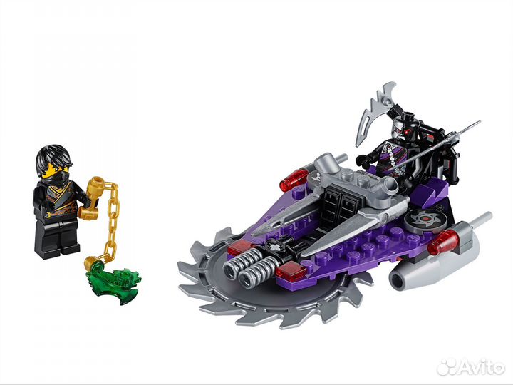 Lego Ninjago мотоцикл лаши и летающий охотник