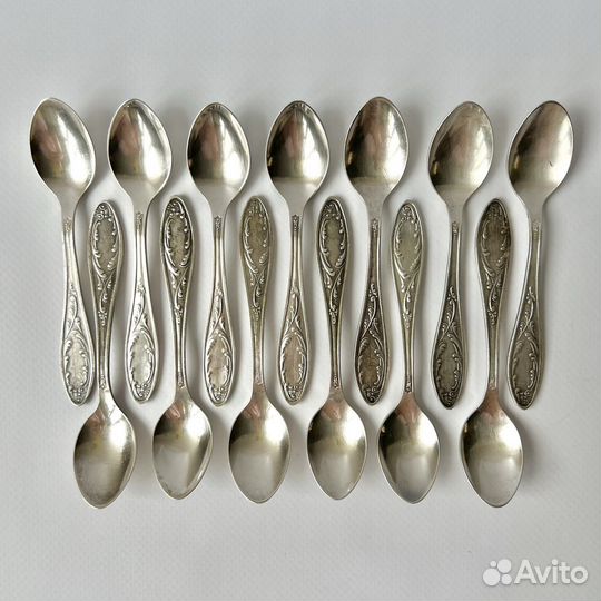 Мельхиор Ложки СССР Пламя столовые приборы