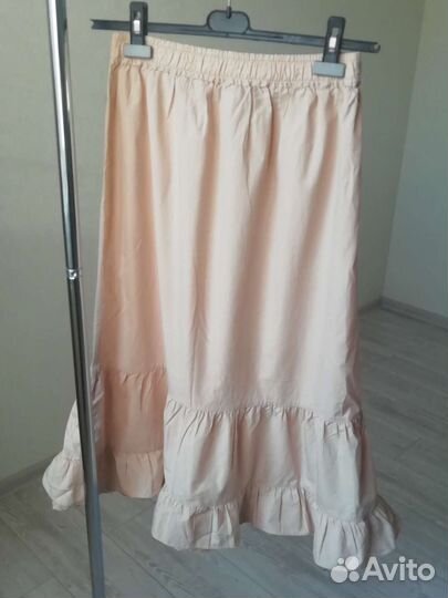 Юбка хлопок длинная для девочки 160 см