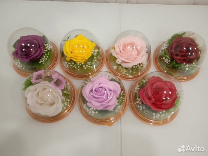 Сувенир, букет, мыльные розы, цветы, роза в колбе