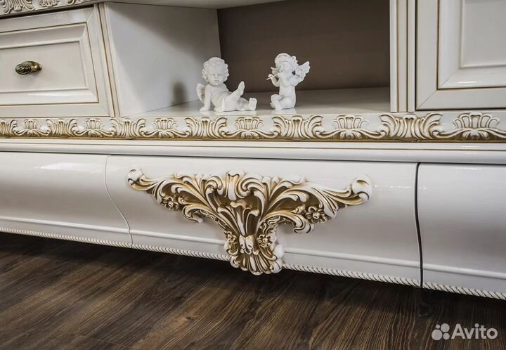 Тв - Тумба в гостиную Алсу белый глянец