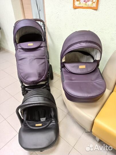 Стильная коляска Verdi Mocca / DeLorean City 3 в 1