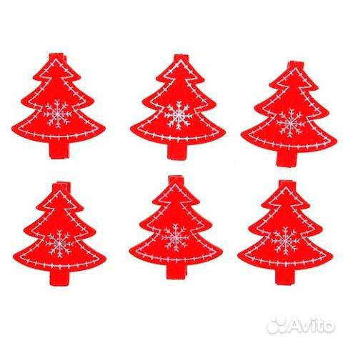 Прищепки новогодние декор