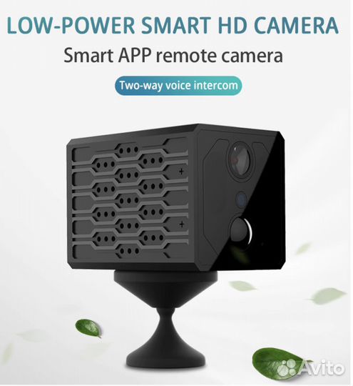 Охранная 2K мини Wi-Fi камера Full HD аккумулятор