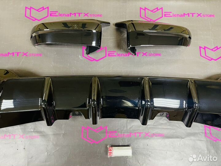 Диффузор накладки зеркал BMW G20 черный глянец