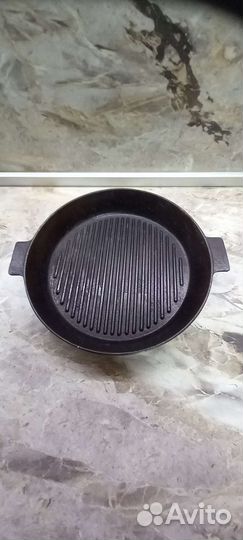 Сковорода гриль чугун ussr