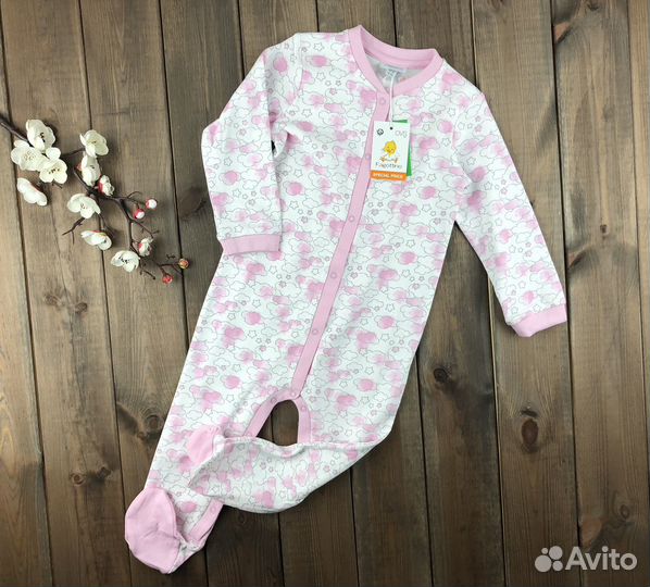 Слип для девочки с ножками новый хлопок