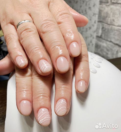 Маникюр гель лак наращивание