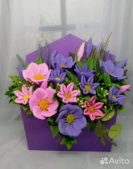 Букет цветов из мыла