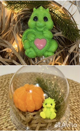 Мыло ручной работы, дракон, мандарин