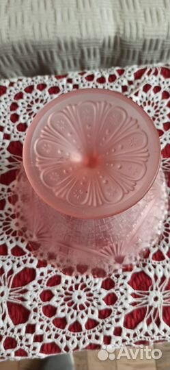 Ваза для сладостей,цветное стекло СССР