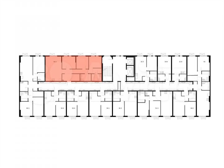 3-к. квартира, 83,5 м², 10/15 эт.