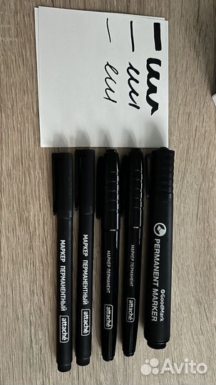 Перманентный маркер черный