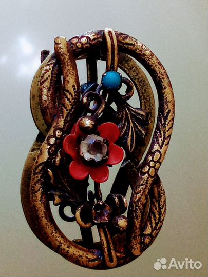 Винтаж украшения Серебро 875 бижутерия серьги