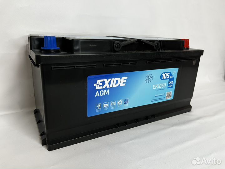 Аккумулятор EK1050 Exide/AGM 393*175*190 105A/H