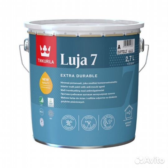 Краска для стен Tikkurila Luja 7 матовая