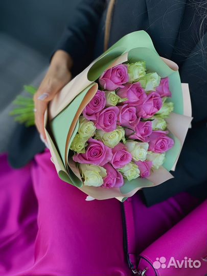 Букет роз живые цветы 25 / 51 / 101 доставка