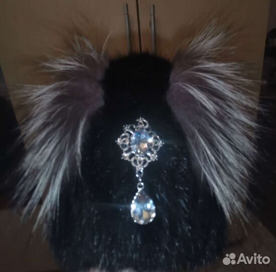Шапка меховая из песца новая