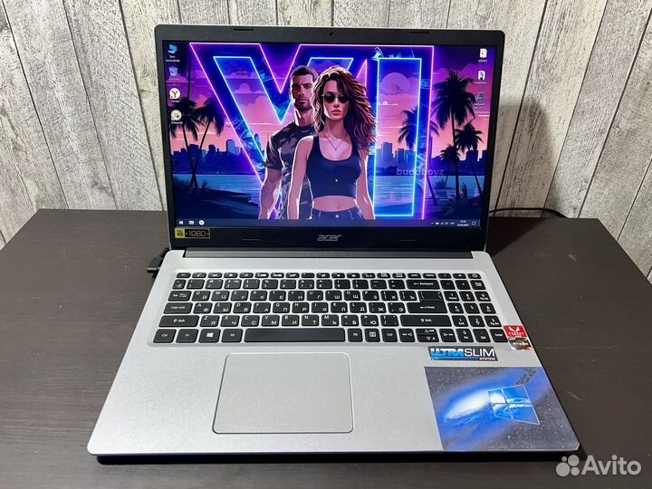 Мощный Asus /Ryzen5/FullHd/6Gb/SSD