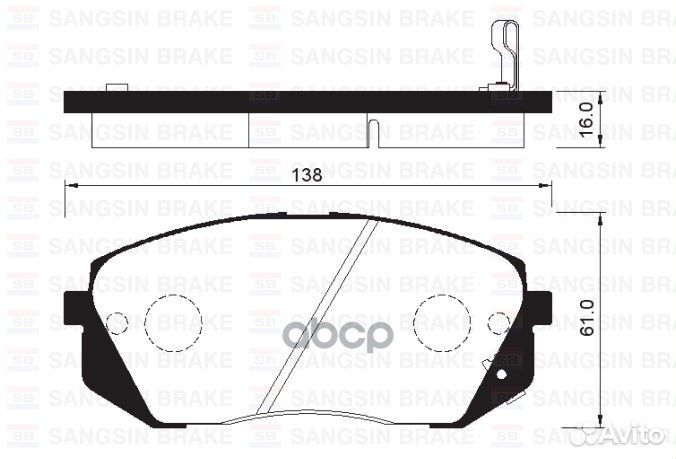 SP1196SNS 1302 02 колодки дисковые п Kia Caren